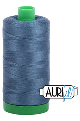Aurifil Mako 40wt 2-ply Cotton 1000 m 1094 yd. spool - 1310 Medium Blue Grey